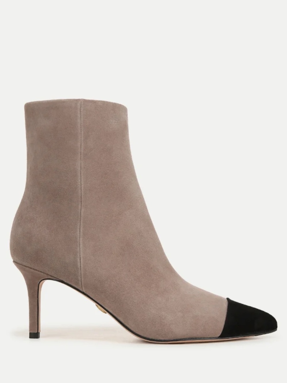 NWOT Veronica Beard Lisa Cap Toe Ankle Boots in Taupe / Black - NEVER WORN